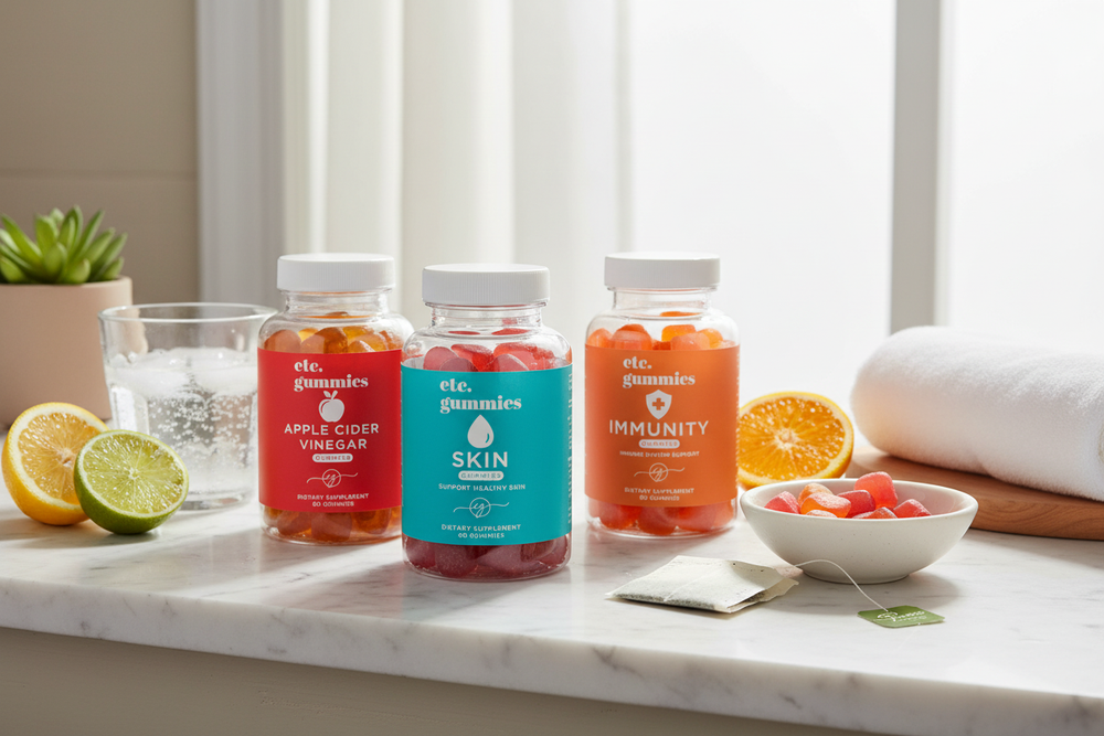 ACV, Skin, and Immunity gummies lifestyle photo