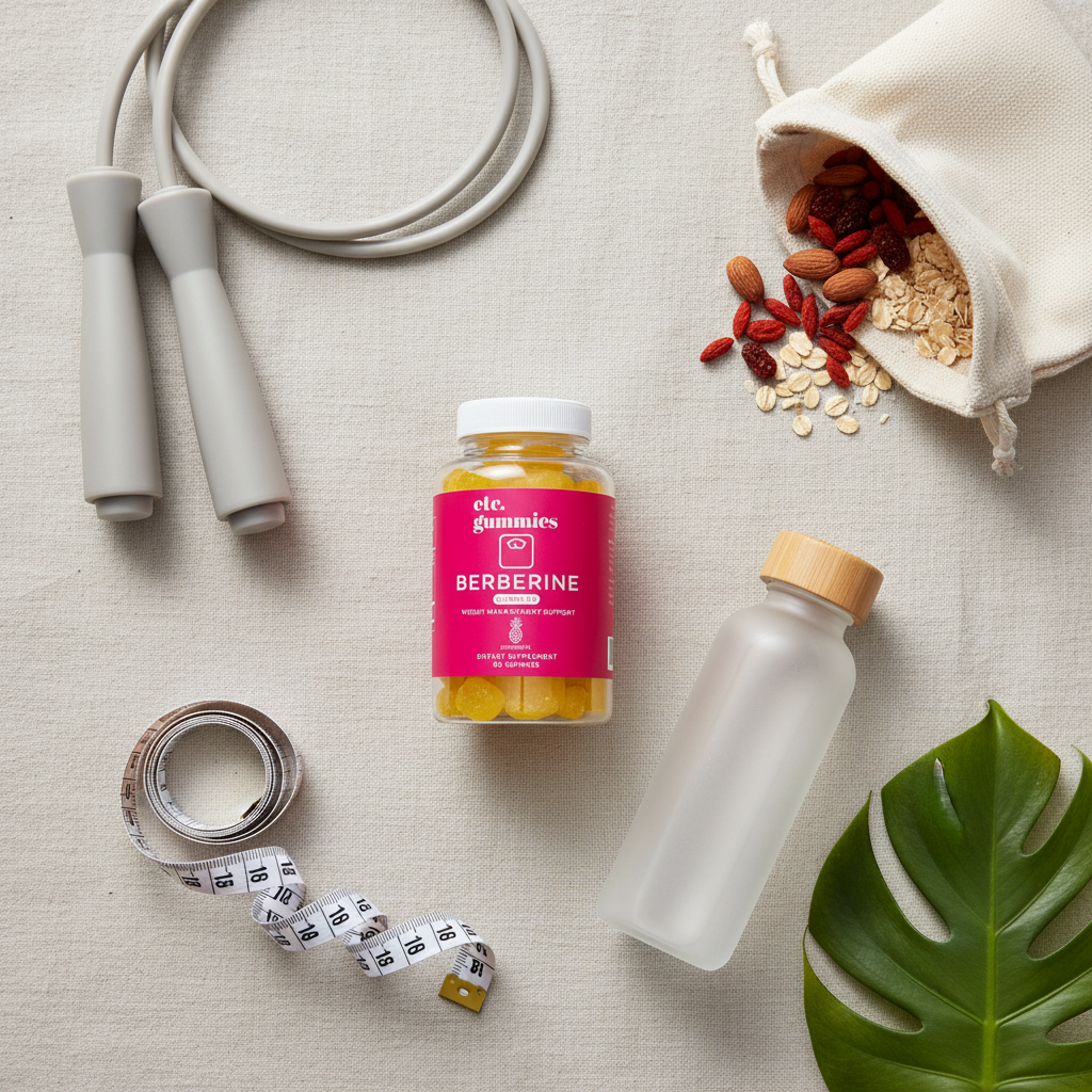 Berberine Gummies - Flat Lay Product Photo